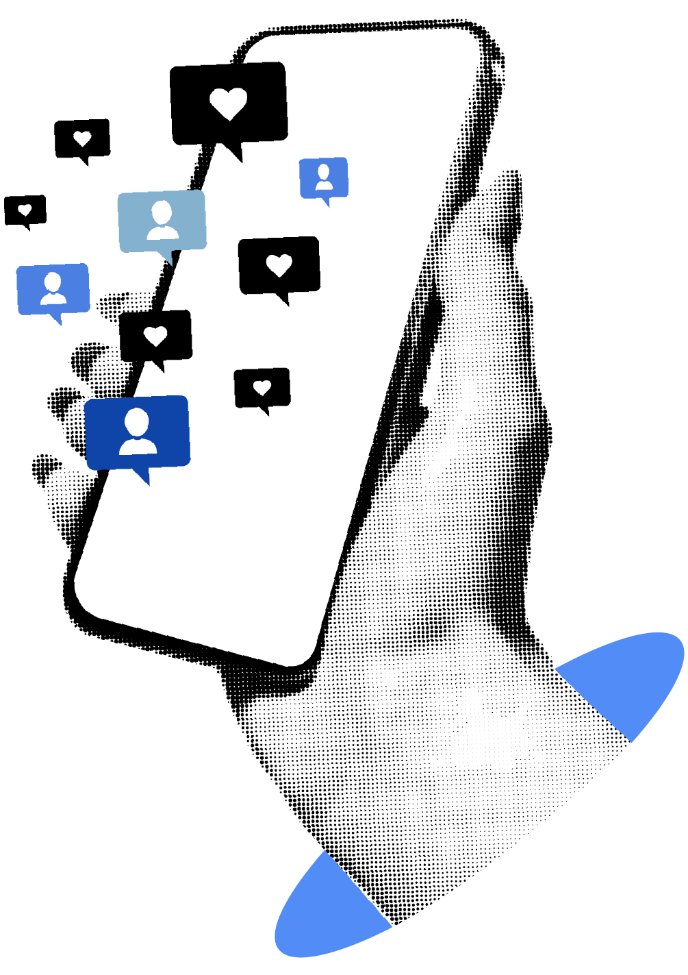 Handy-ind-der-Hand-Collage-Grafik